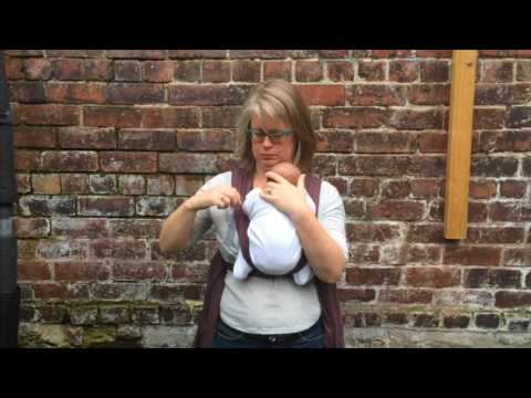 Close Caboo with a newborn - turn closed captions on for text