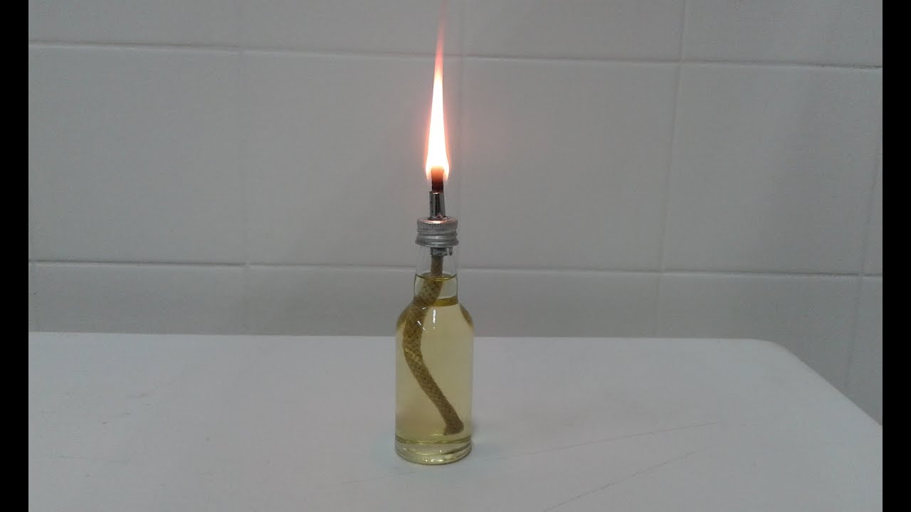 Como Fazer uma Lamparina de Azeite / Óleo - Iluminação por Horas