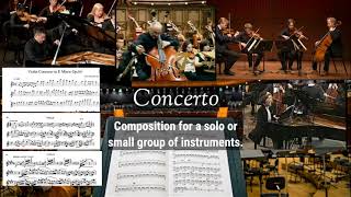 Symphony, Concerto, Sonata.... what's the difference