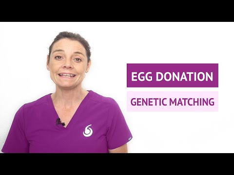 How is genetic matching with an egg donor performed?