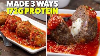 Easy Mozzarella Stuffed Meatballs | Simple Ingredients, Low Carb, High Protein