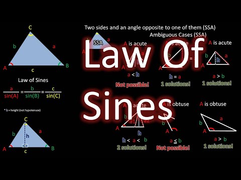 Trigonometry Law Of Sines - How to Solve Triangle When Given AAS or ASA or SSA (Angles and Side)