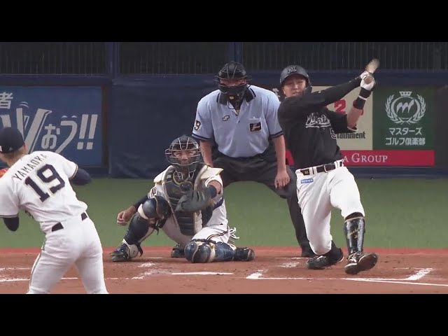 【4回表】この回3得点!! マリーンズ・山口航輝のタイムリーヒットで追加点!! 2022年7月8日 オリックス・バファローズ 対 千葉ロッテマリーンズ