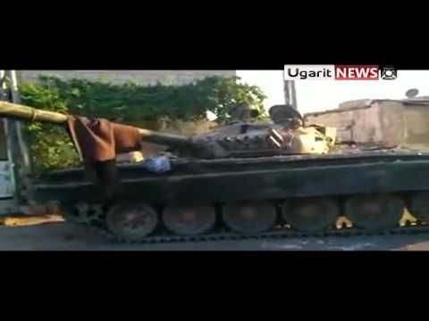 تفجير دبابة لقوات النظام من قبل لواء أحرار حوران في مدينة داريا في محافظة ريف دمشق