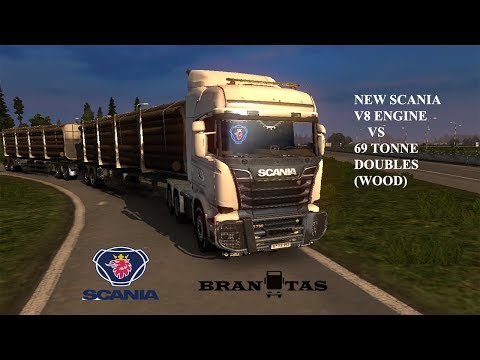 Articulated Doubles trailer ETS2 69 tonne with SCANIA V8