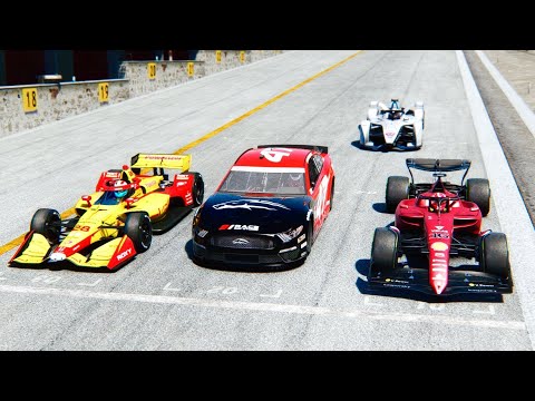 Ferrari F1 2022 vs IndyCar vs Formula E vs Nascar at Monza GP