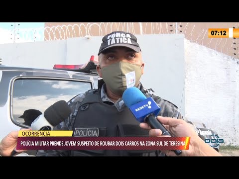 PoliÌcia Militar prende jovem suspeito de roubar dois carros na zona sul de Teresina 21 10 2021