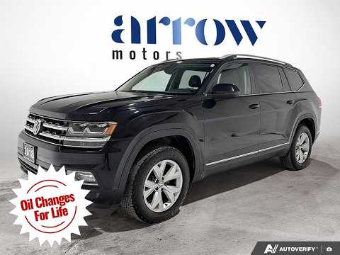 2018 Volkswagen Atlas Highline 3.6 FSI 4MOTION in Black for sale at Arrow Motors in Aylmer, ON
