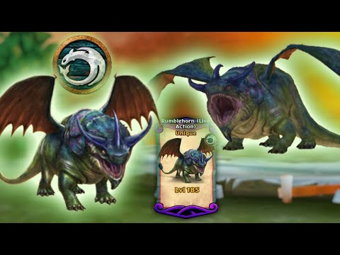 NEW LIVE ACTION RUMBLEHORN — Max Level 185 Titan Mode Showcase | Dragons: Rise of Berk 2026