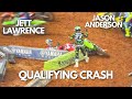 JETT LAWRENCE AND JASON ANDERSON QUALIFYING CRASH BIRMINGHAM