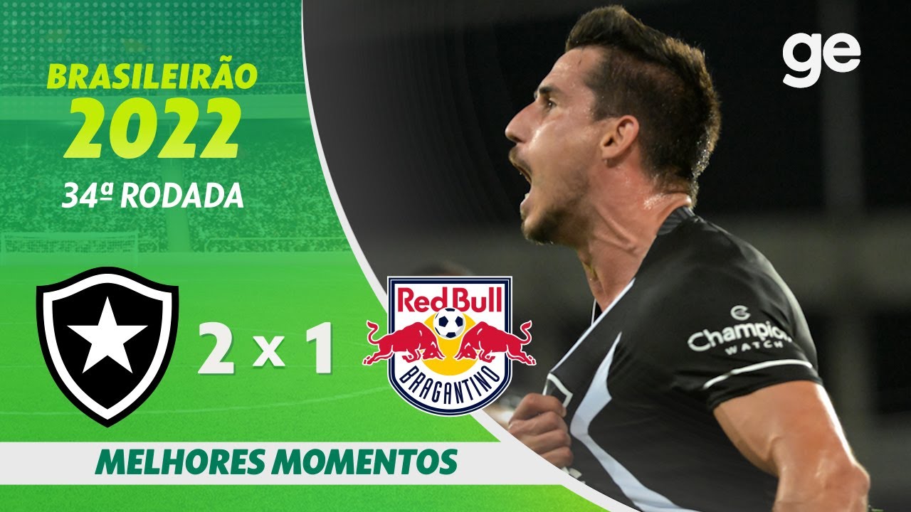 VÍDEO | Gols e melhores momentos da vitória do Botafogo sobre o Red Bull Bragantino por 2 a 1