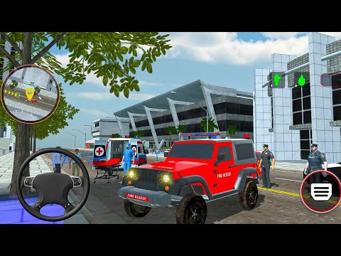 Real Fire Truck Driving Simulator 3D - Fire SUV Rescues Driver -Android GamePlay
