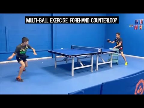 Butterfly Training Tips with Wang Hui - Multi ball Training with the Forehand Counterloop