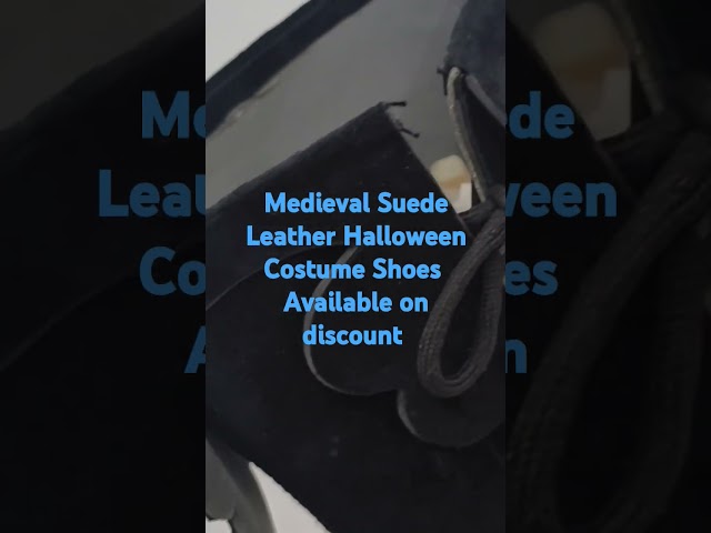 Vídeo relacionado con Galindopia Unisexo Renaissance Faire Cosplay Zapatos Clásico Botas de Media Fold Over Medieval Hombres Costume Witch Pirate Viking Tied Zapatos Plano Victorian Botas Black Size 42