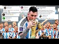 World Football Reacts to Messi Winning Argentina's FIFA World Cup 2022 | Messi Aguero Celebrations |