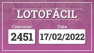 Capa de LOTOFÁCIL 2451