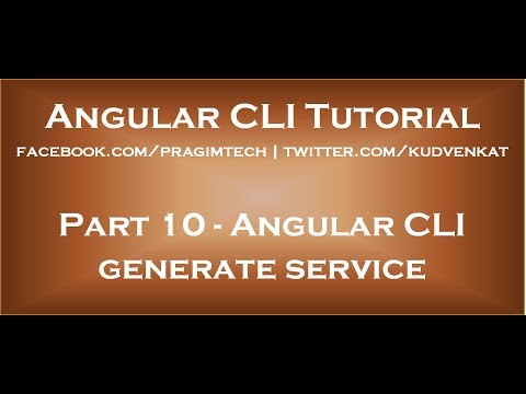 Angular cli generate service