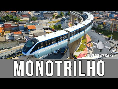 Flying over the Monorail of Line 15 Silver with Drone - Incredible Images - Flying over SP #02
