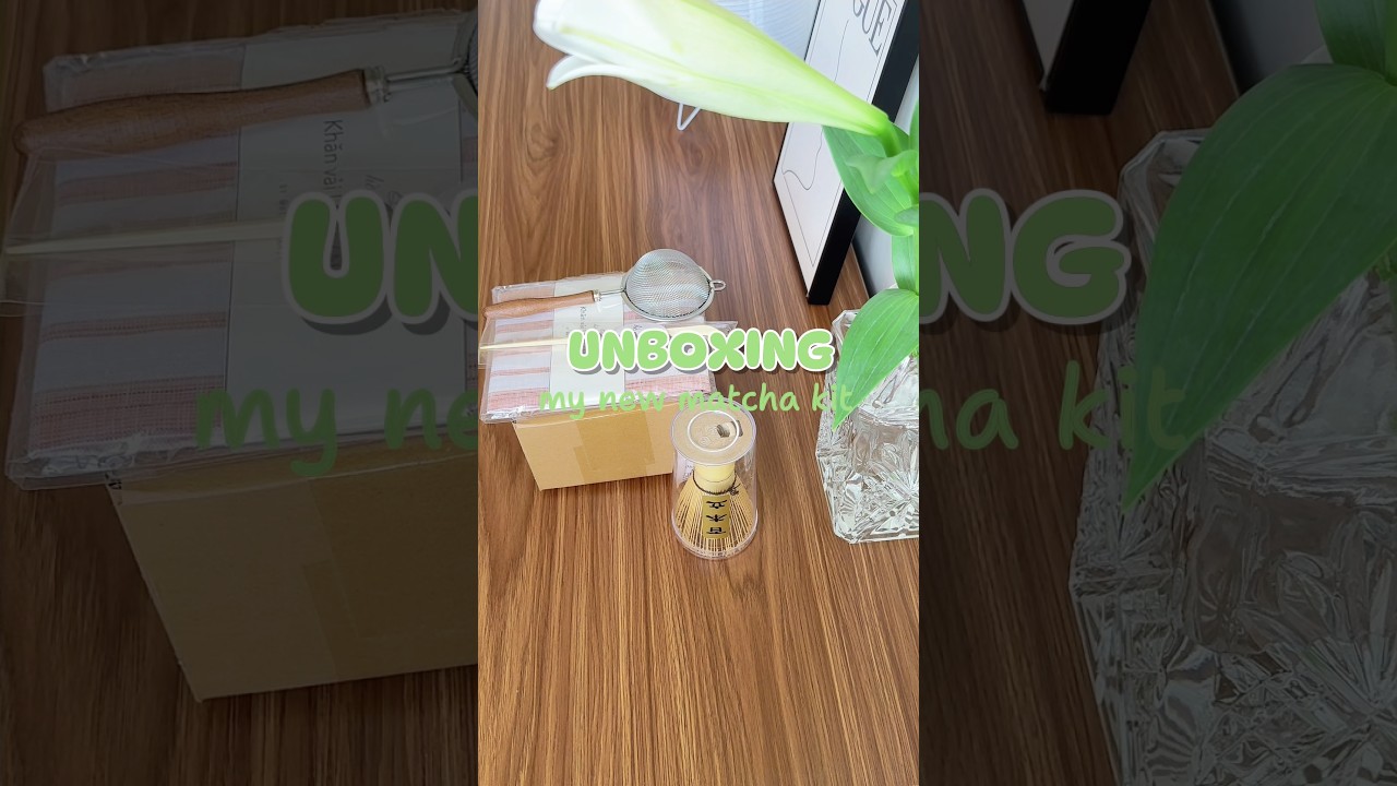 UNBOXING my new matcha kit 💚🍵 #shorts #unboxing #matcha #matchalovers #matchalatte #matchalove