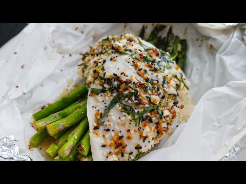 20 Minute Fish and Asparagus Recipe In Foil Packet