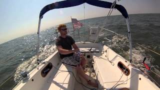 preview picture of video '27' Catalina Solo Sail on the Chesapeake'