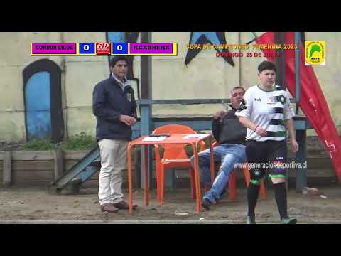 COPA CAMPEONAS FEMENINA ARFA 2023 CONDOR DE LA LIGUA  VS  PEDRO CABRERA COLARTE ASOC PALCERES  DOMIN