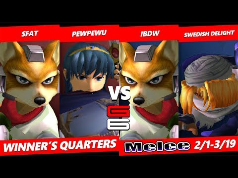 Genesis 6 SSBM Teams - SFAT & PewPewU VS IBDW & Swedish Delight - Smash Melee Teams WQF
