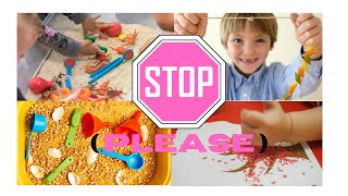 Why you shouldn't be using food as a toddler sensory activity.