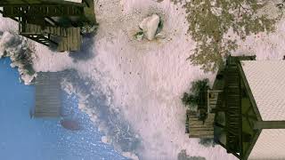 village day snowy snowing