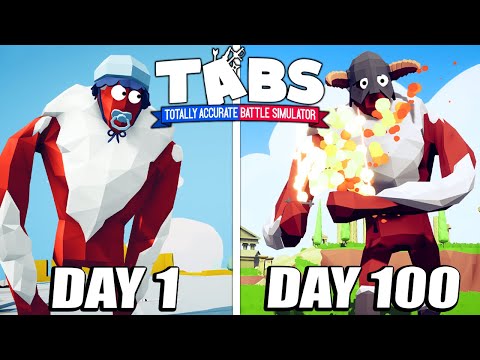 I Survived 100 Days as a BABY ICE GIANT in HARDCORE TABS!