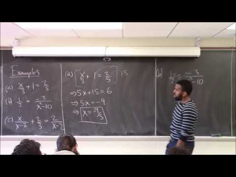 Math 1000-R03 Lecture 12 - Equations with Rational Expressions; Inequalities; Pythagoras' Theorem