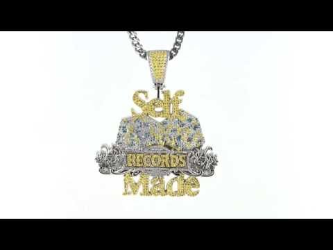 Mr Chris Custom Design Self Made Records Multi Tone Iced Out Diamonds Rapper Pendant