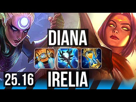 DIANA vs IRELIA (MID) | 7/3/14, 600+ games, Dominating | KR Master | 25.16