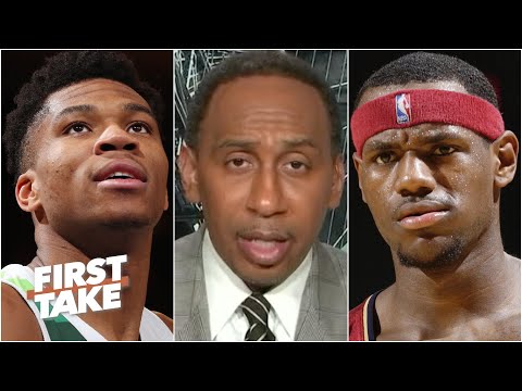 史蒂芬 A. 談論「詹皇」談他無法理解「字母哥」的合約狀況！| First Take (Stephen A. on LeBron saying he can't relate to Giannis' contract situation | First Take)