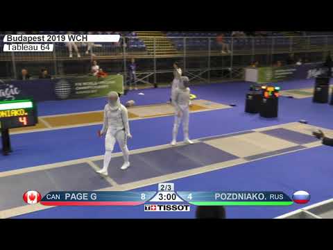 2019 245 T64 17 F S Individual Budapest HUN WCH 1 POZDNIAKOVA RUS vs PAGE CAN