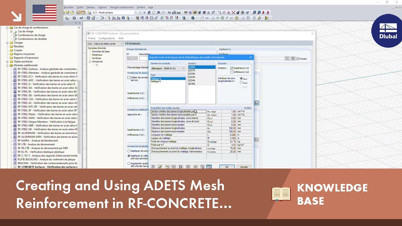 Creating and Using ADETS Mesh Reinforcement in RF-CONCRETE Surfaces Add-on Module for RFEM