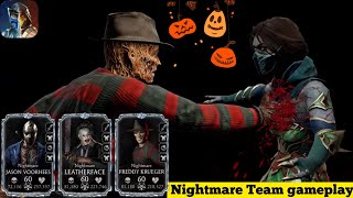 Leatherface , Freddy Krueger & Jason Vorhees Nightmare Team FW Gameplay | MK Mobile