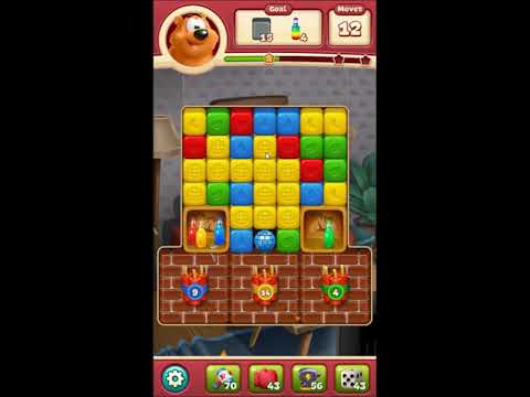 Toon Blast Level 2877 - NO BOOSTERS 🐻🐺🐱 | SKILLGAMING ✔️