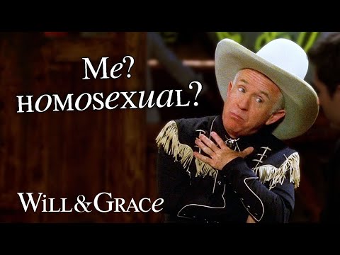 Beverley Leslie denying his homosexuality for 10 minutes straight | Will & Grace