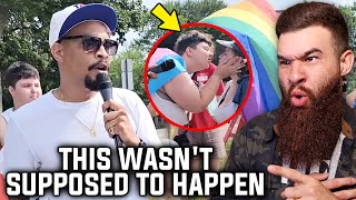LGBTQ Supporters vs Street Preacher (This Got Wild!)