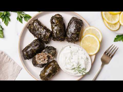 Stuffed Grape Leaves with Beef and Rice | Dolma Recipe