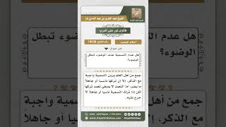 10538 -  حكم التسمية في بداية الوضوء  -  نور على الدرب image