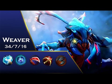 Weaver Safelane Carry POV Full Match - Intense Dota 2 Battle