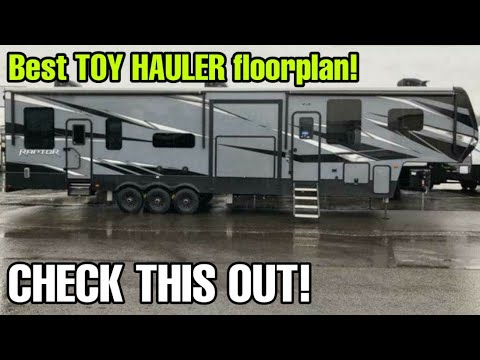 Awesome Toy Hauler Fifth Wheel Floorplan! Keystone Raptor!