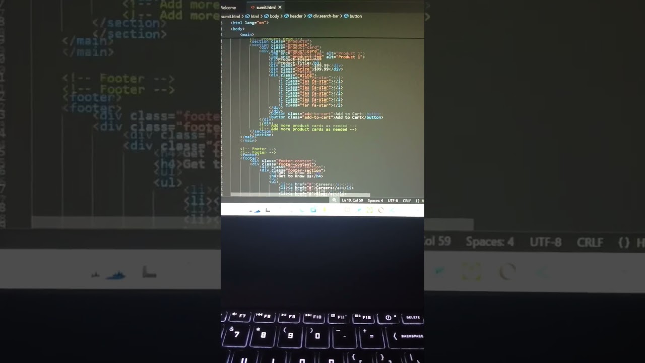 Amazon Clone Website by using HTML and CSS. #coding #pythonwebdev #computerlanguage #html