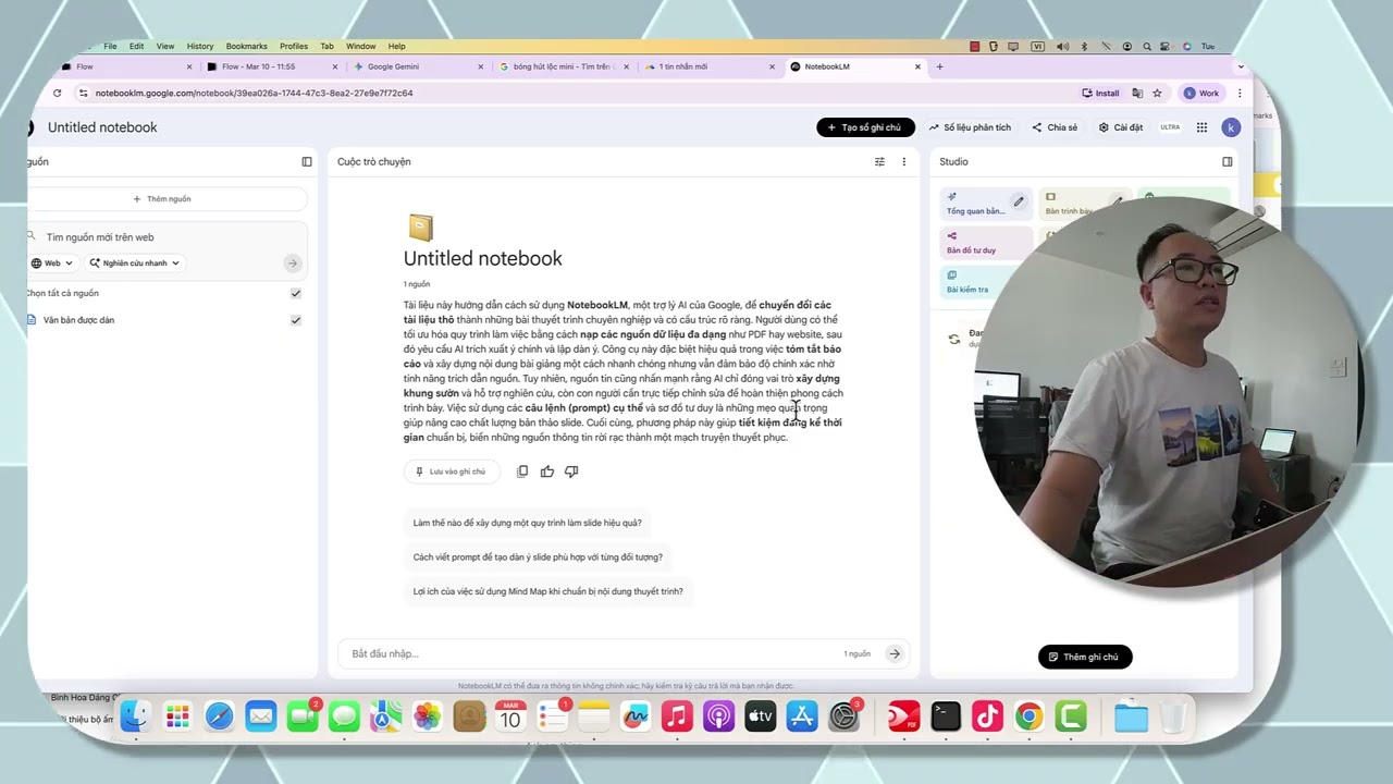 Hướng dẫn tạo slide bằng notebooklm
