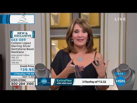 Colleen Lopez Sterling Silver Gemstone Bead Necklace