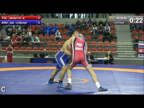 1/8 GR - 66 kg: Gor SIREKANYAN (ARM) df. Mateusz BERNATEK (POL), 4-3