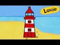 Louie Draw Me A Lighthouse Learn To Draw Cartoon For Kids