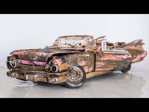 Rusty Old Cadillac Eldorado 1:18 - Restoration Abandoned Model Car